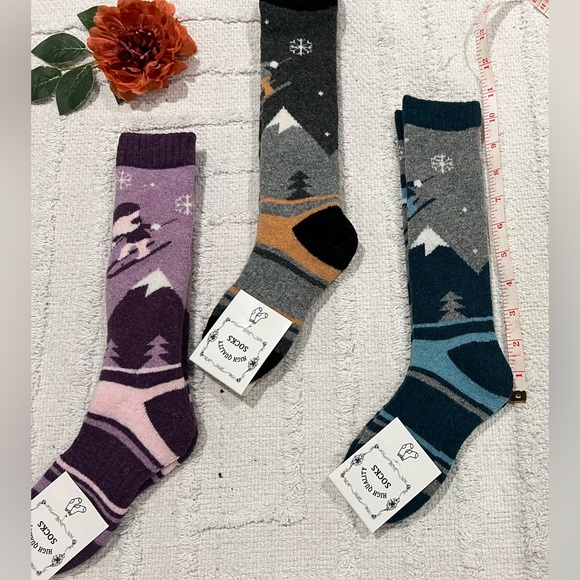 IBSPOT Pack of 3 Thick Ski Socks for Kids- Size 4-7 yrs - Picture 7 of 7